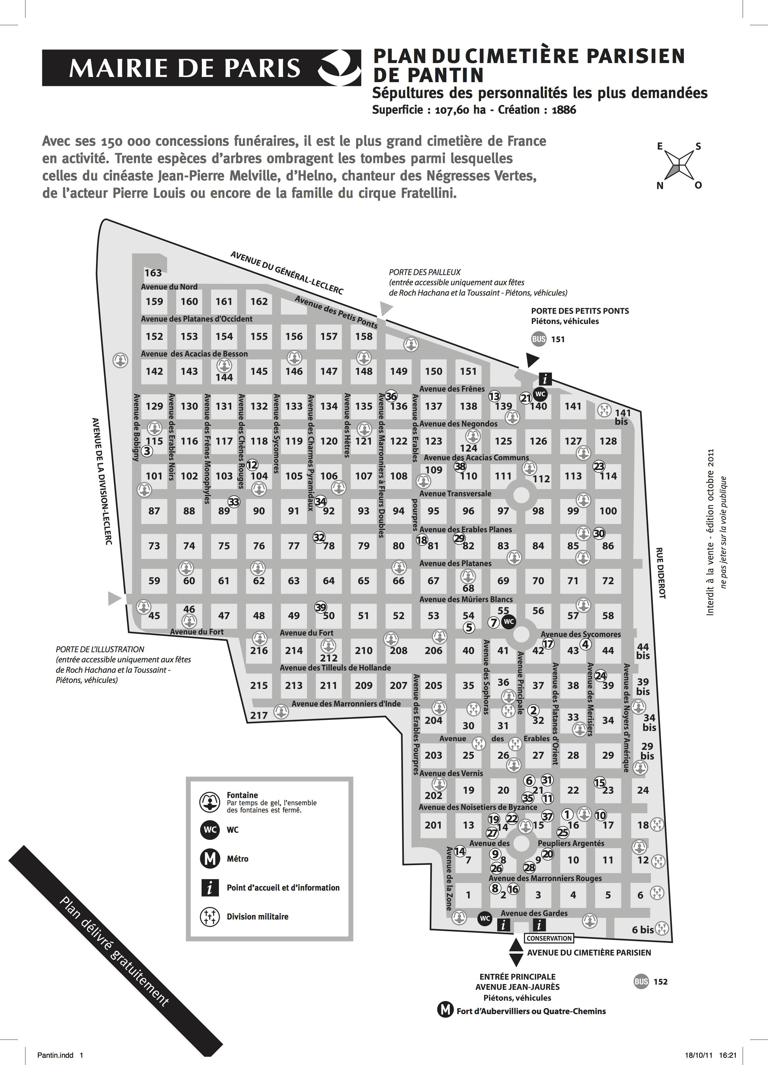pompes funebres cridel lecreux plan cimetiere pantin