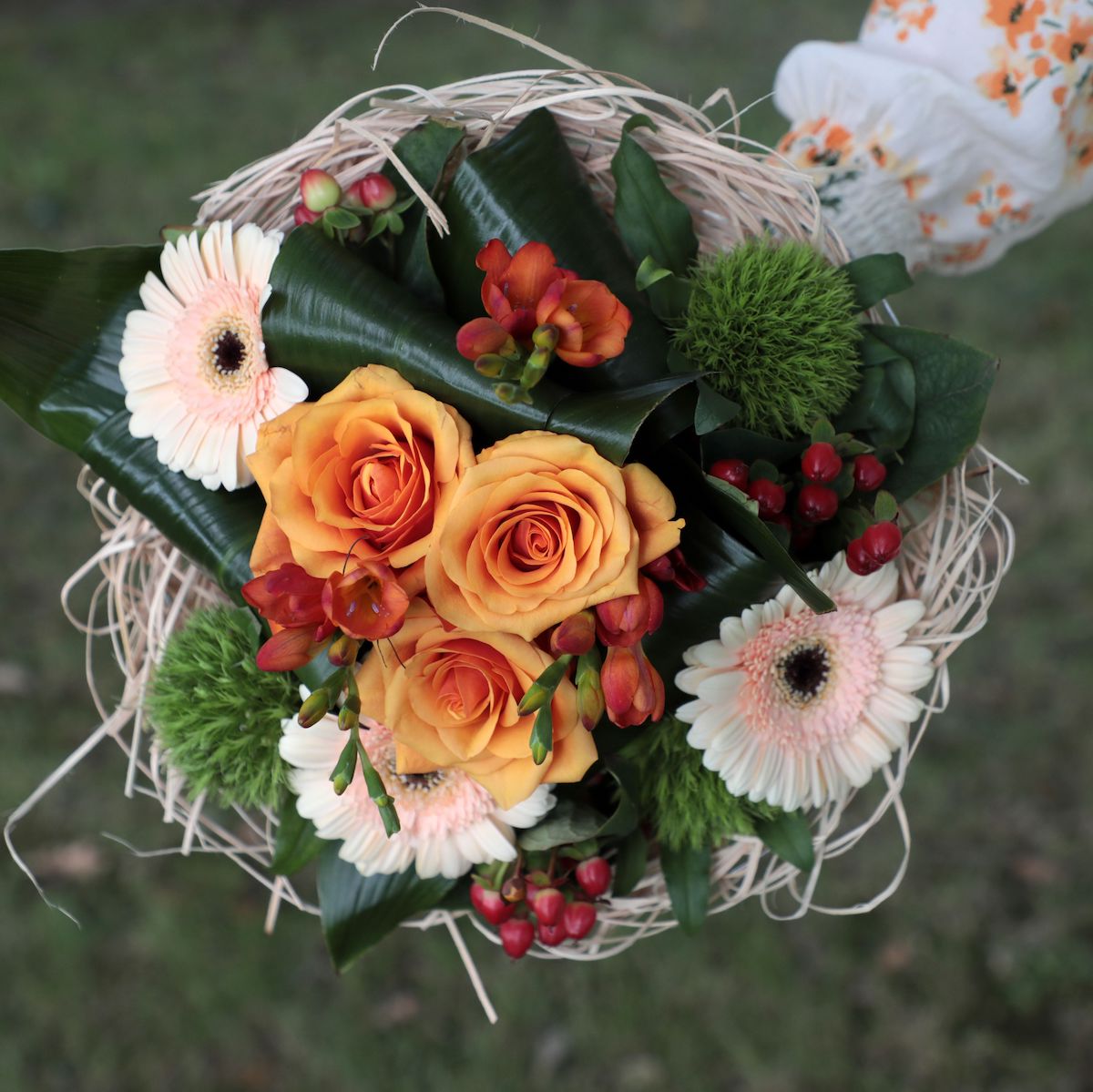 Bouquet deuil varié pour Cimetière - Maison Cridel